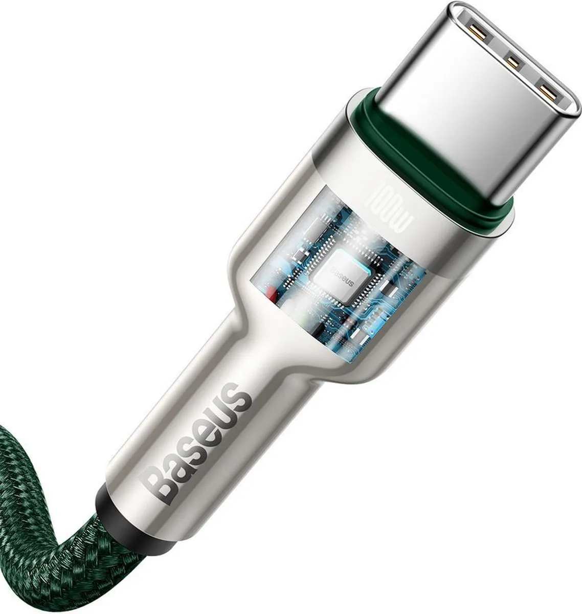 Baseus Cafule USB-C Datakabel 100W 2m - Groen