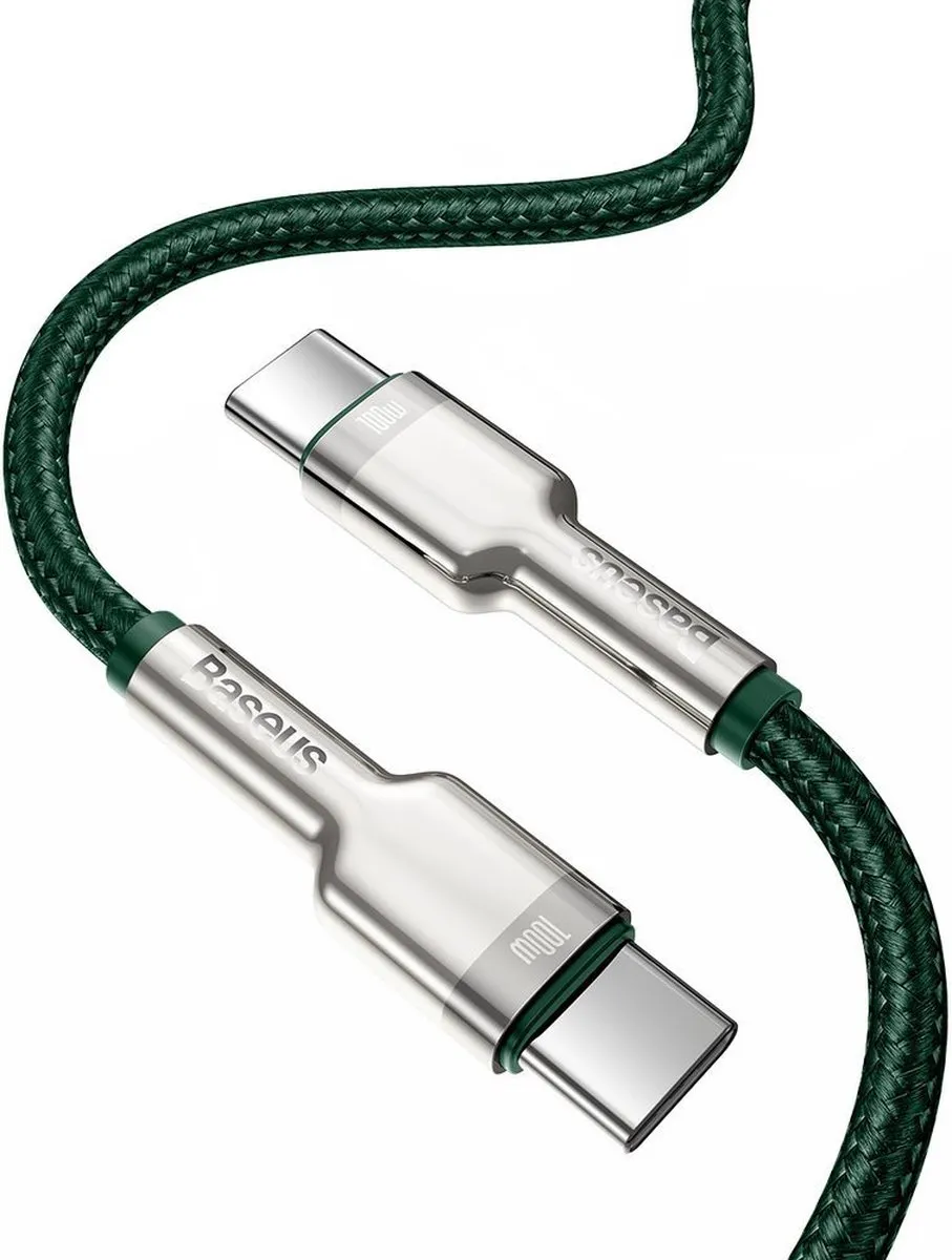 Baseus Cafule USB-C Datakabel 100W 2m - Groen