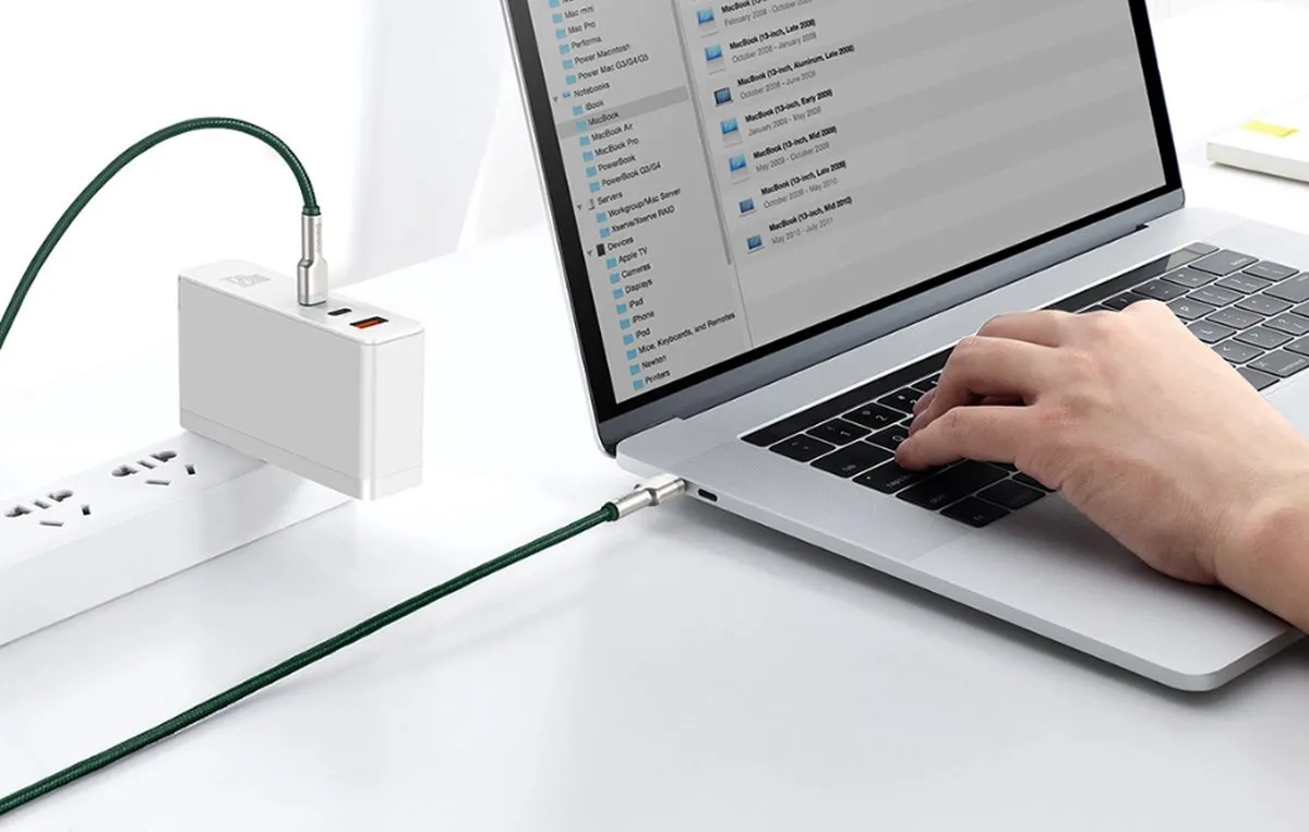 Baseus Cafule USB-C Datakabel 100W 2m - Groen