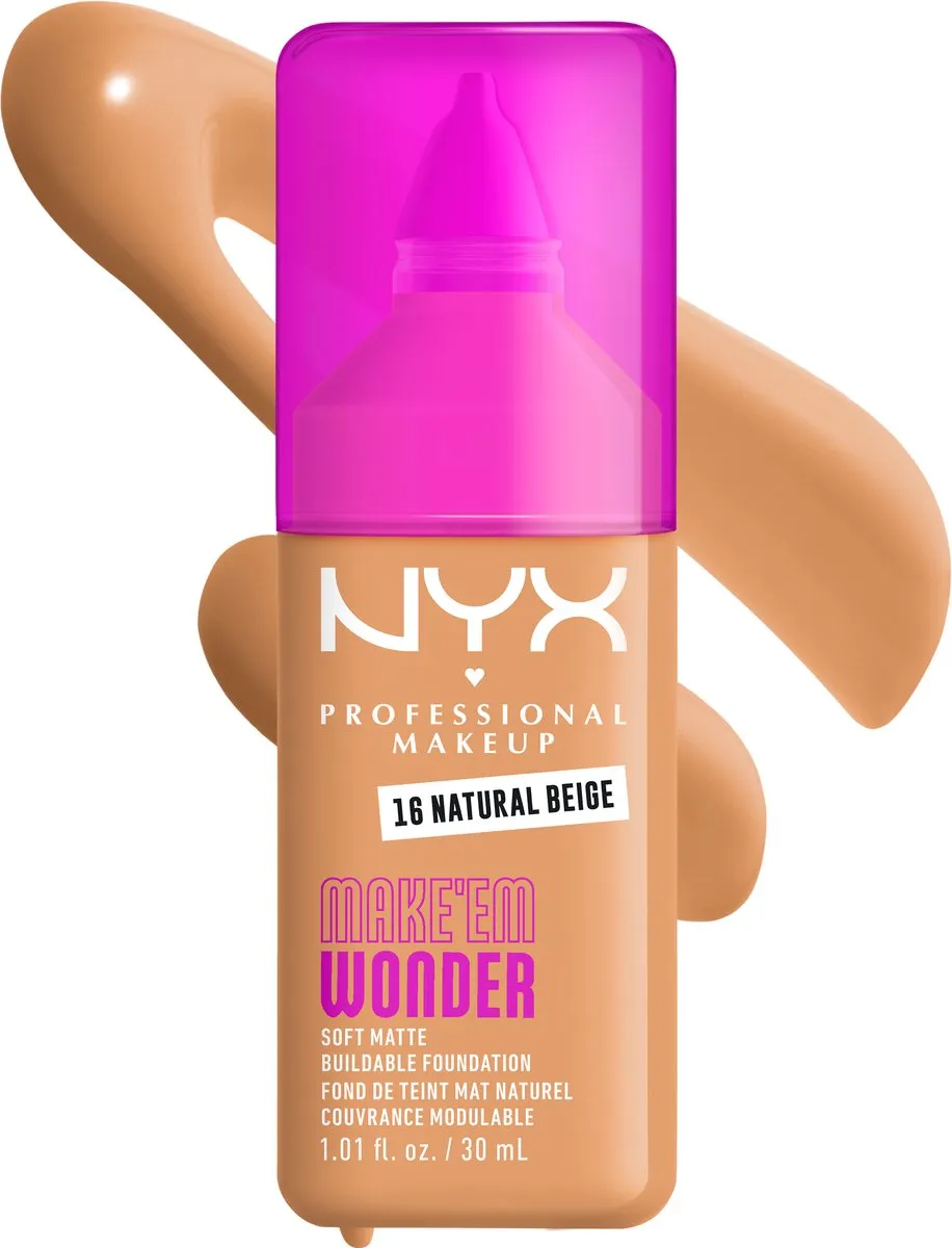 NYX Make 'EM Wonder Foundation 16 Natural Beige - 30ml