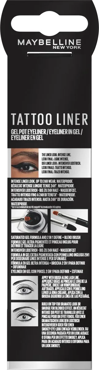 Maybelline New York Tattoo Liner Gel Potlood Zwart - 3g