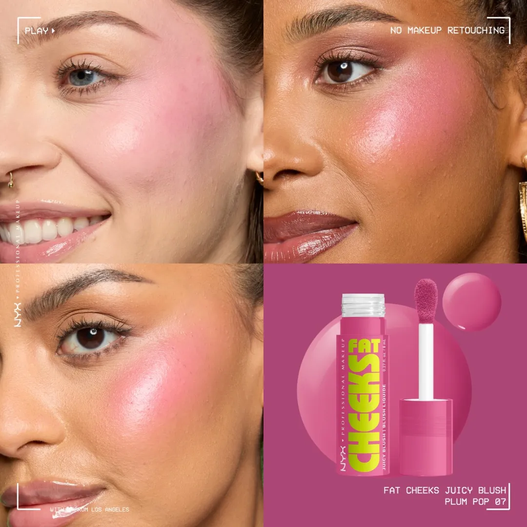 NYX Professional Makeup Fat Cheeks Plum Pop Blush - 8ml - afbeelding 6 van 6