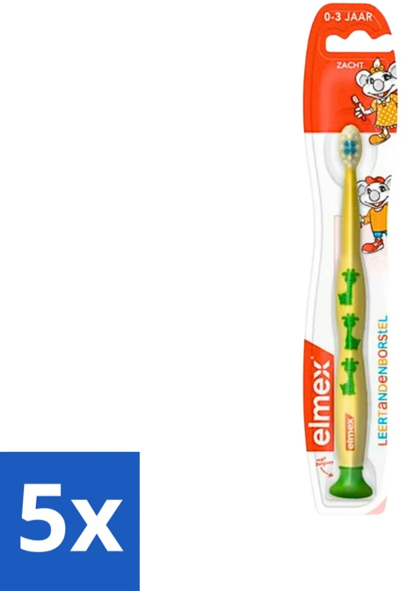 Elmex Leertandenborstel Zacht 0-3 jaar - 5 Stuks - Multicolor