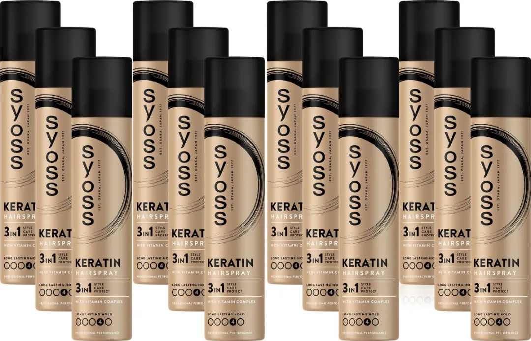 SYOSS Keratine Haarlak 75ml - 12 Stuks