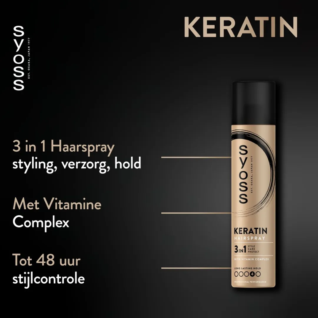 SYOSS Keratine Haarlak 75ml - 12 Stuks