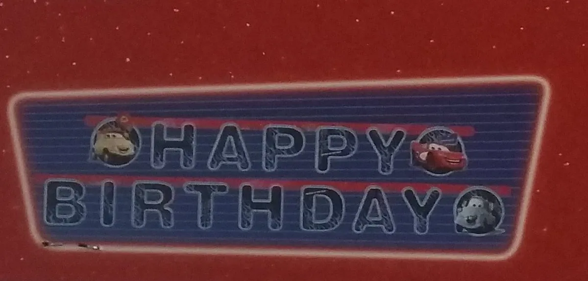 Disney Happy Birthday Party Banner - 3 Luiken - Rood/Zwart/Blauw - afbeelding 2 van 2