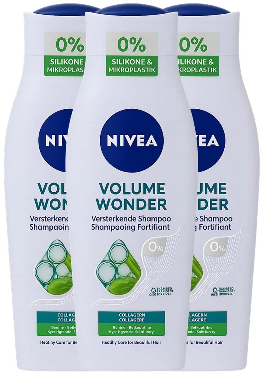 NIVEA Volume Wonder Shampoo 3x400ml