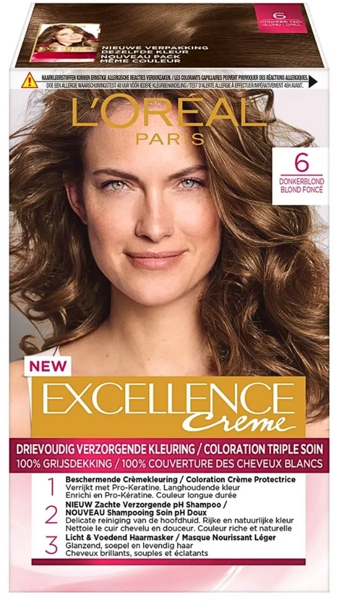L'Oréal Paris Excellence Crème 6 Donkerblond - 15 Stuks