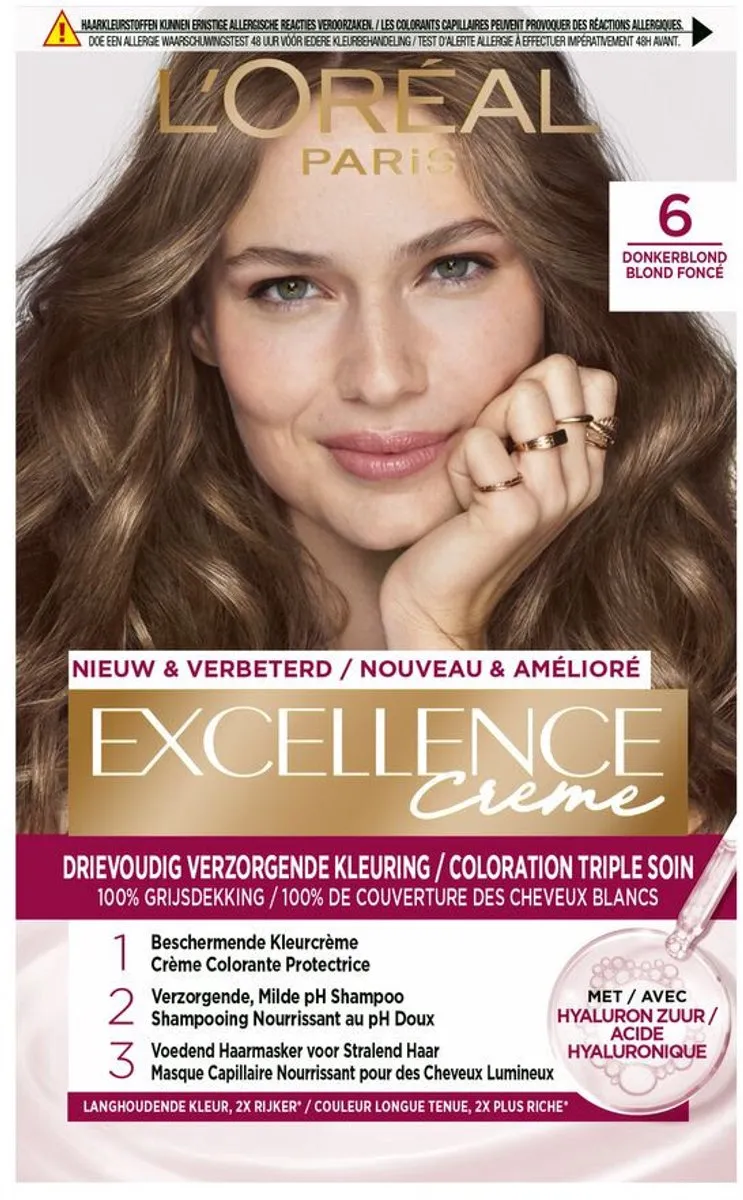 L'Oréal Paris Excellence Crème 6 Donkerblond - 15 Stuks