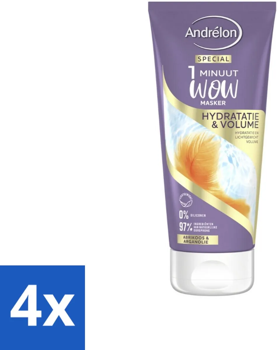 Andrélon WOW 1 Minuut Masker Hydratatie & Volume 180ml