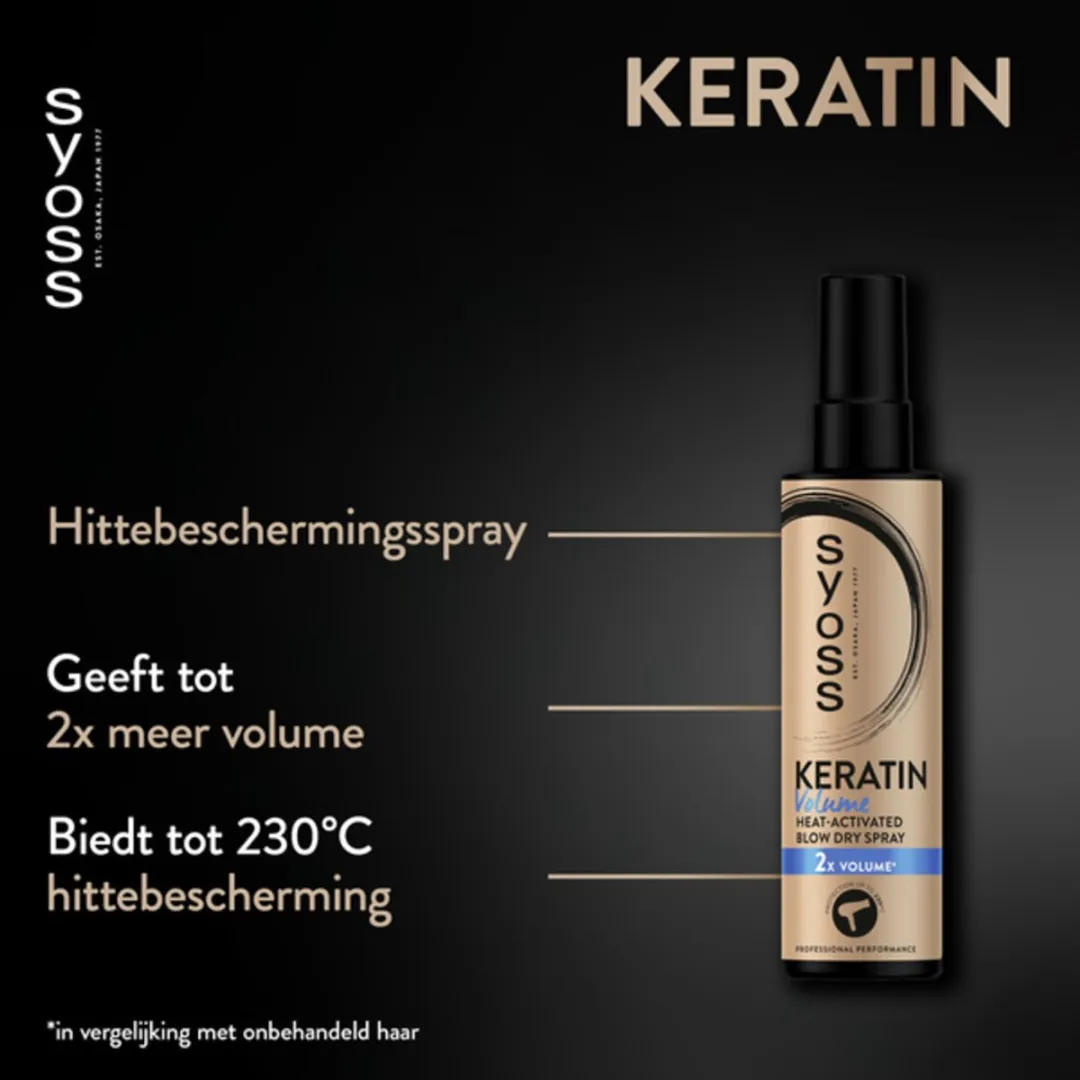 Syoss Keratin & Volume Heatprotection Spray 1400ml (7x200ml)