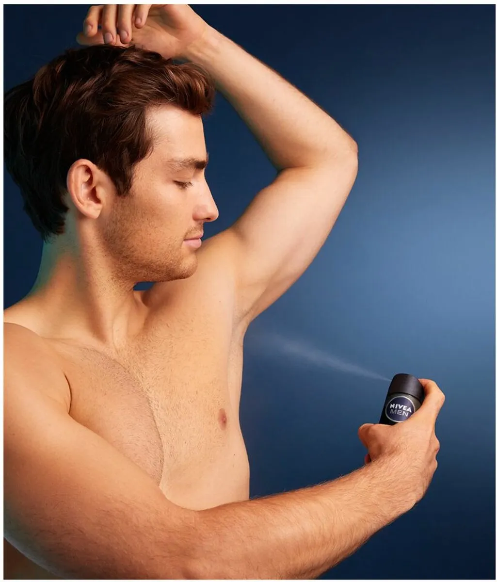 NIVEA MEN Deep Black Carbon Beat Deo Spray 72u - 6x150ml