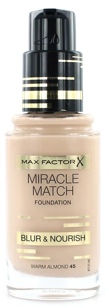 Max Factor Miracle Match Liquid Foundation 045 Warm Almond