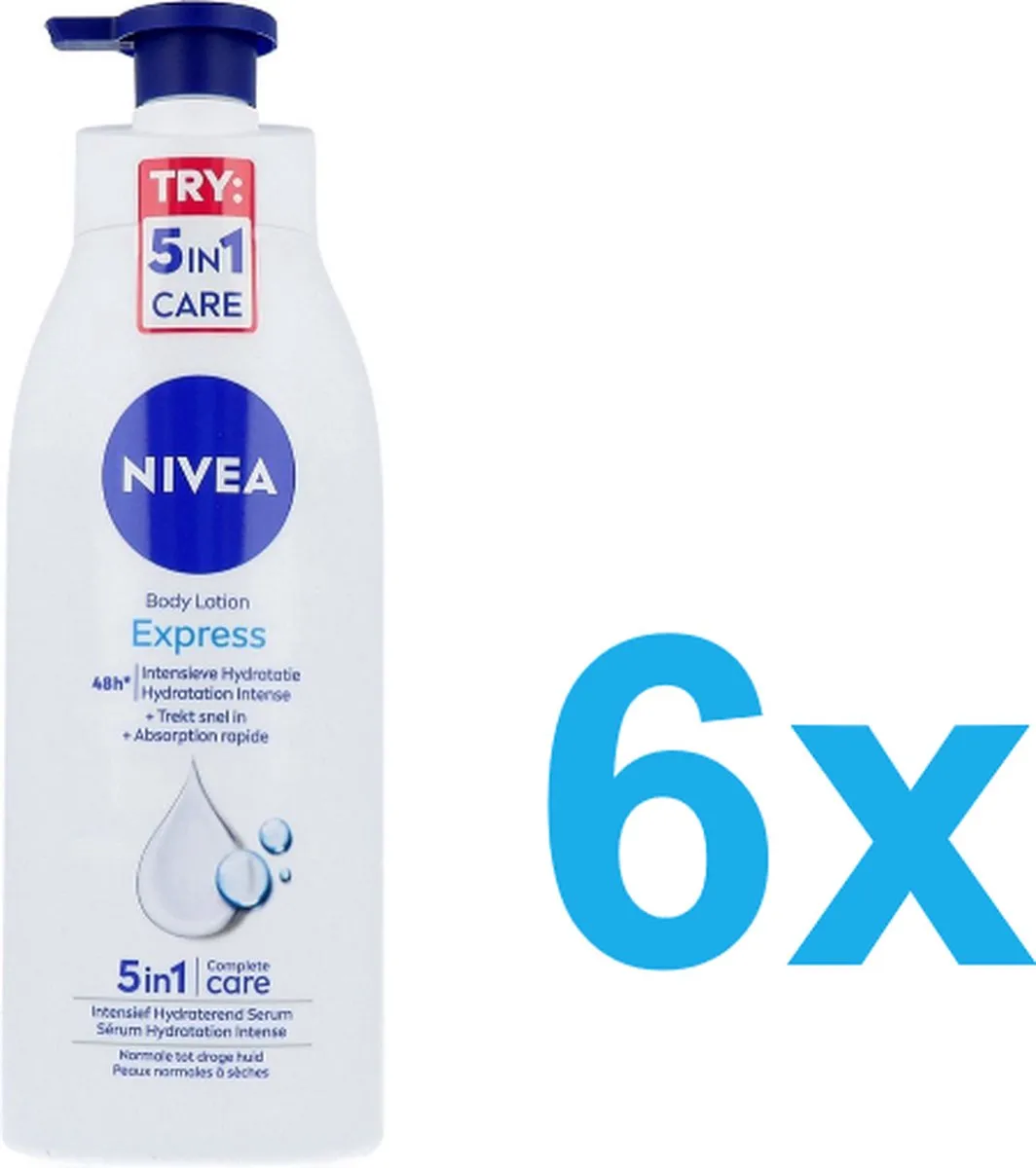 NIVEA Bodylotion Express Pomp 2400ml - 6x400ml