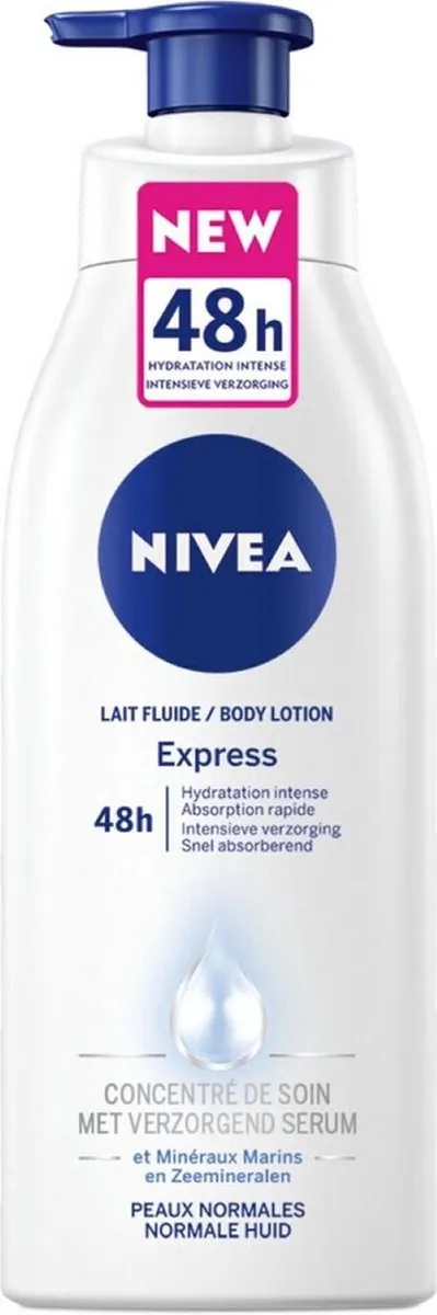 NIVEA Bodylotion Express Pomp 2400ml - 6x400ml