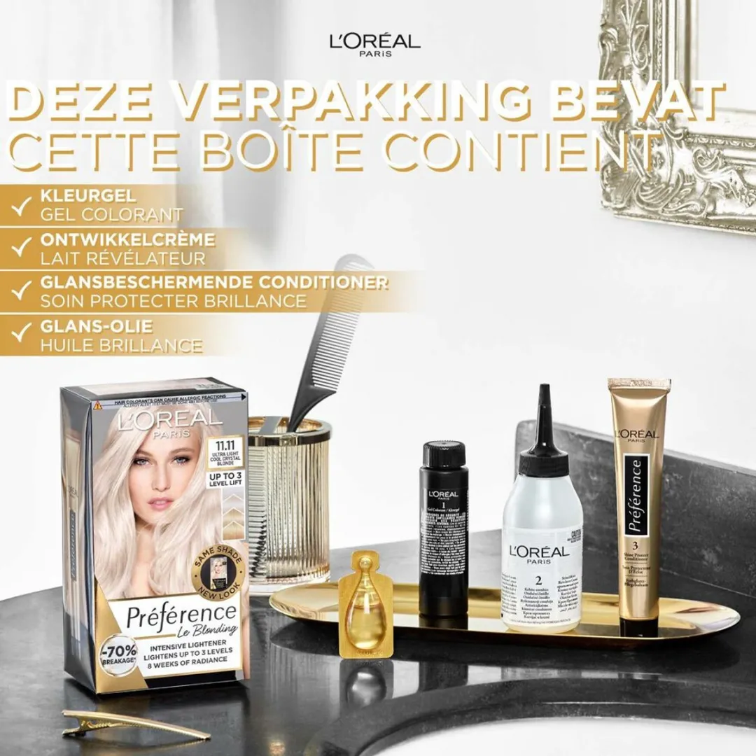 L'Oréal Préférence Le Blonding 11.11 Helsinki Permanent - 3 Stuks
