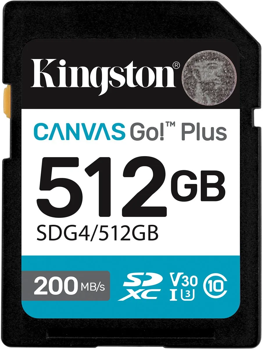 Kingston Canvas Go Plus SDG4/512GB SDXC Geheugenkaart 512GB