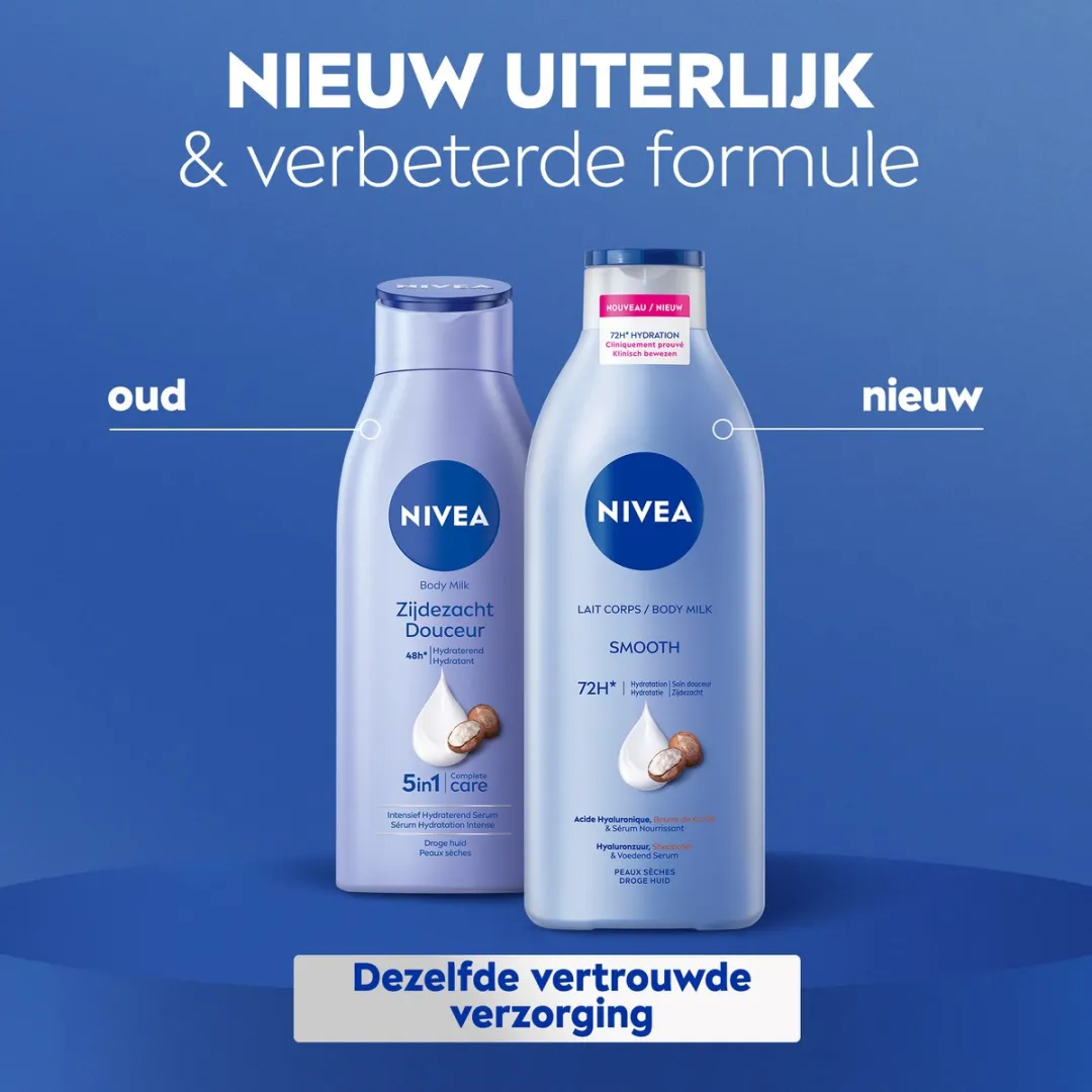 NIVEA Zijdezachte Body Melk 48 uur Hydratatie - 3x400ml