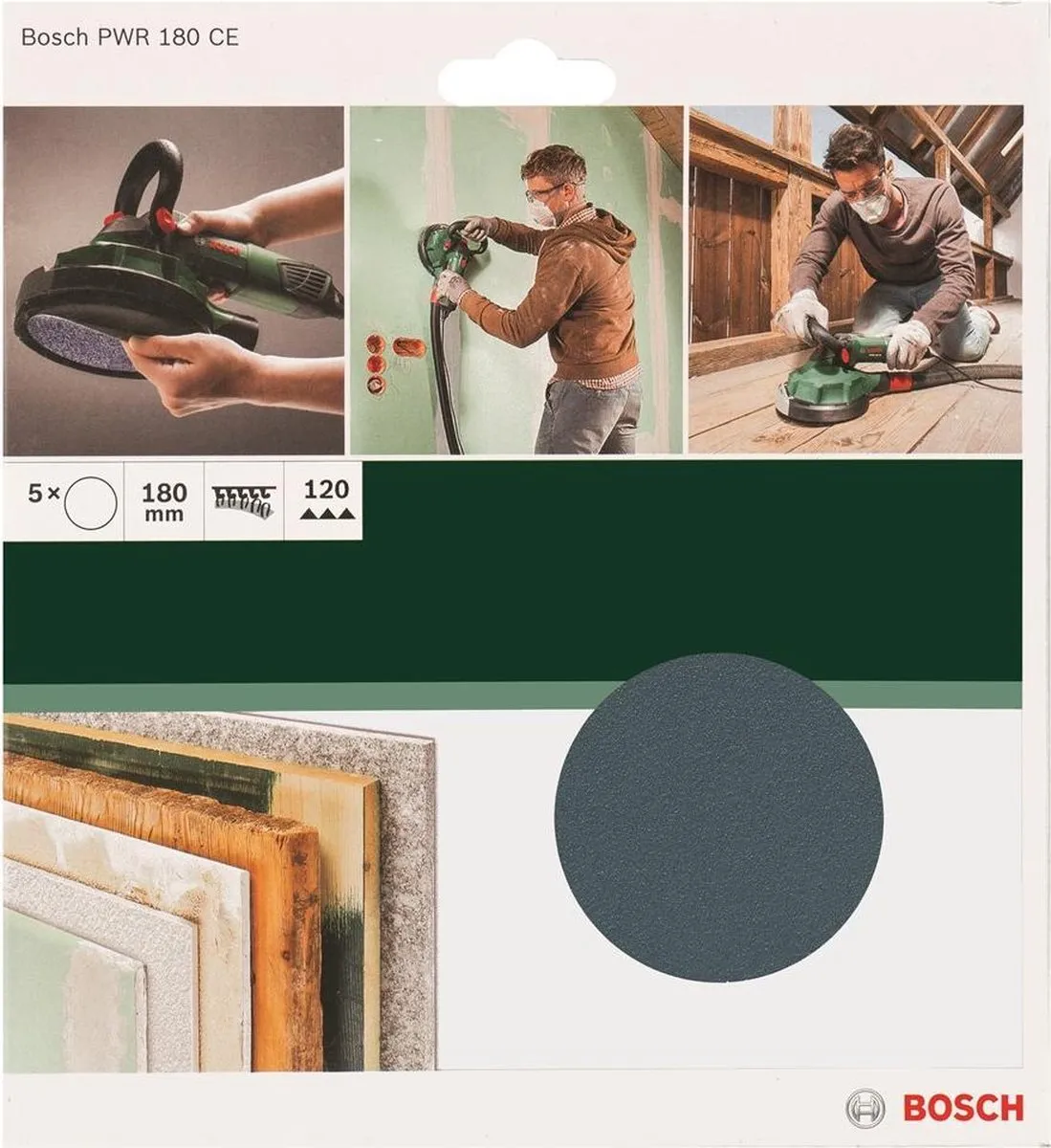 Bosch 5-delige Schuurschijvenset PWR 180 CE