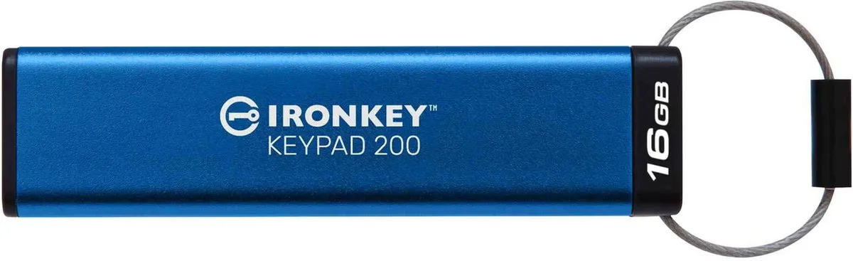 Kingston IronKey 16GB Keypad 200 - Blauw