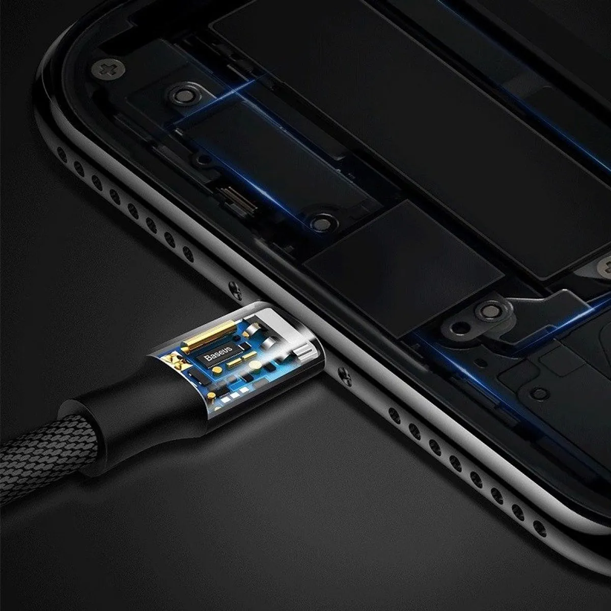 Baseus Yiven USB naar Micro-USB Kabel 1,5m 2A - Zwart