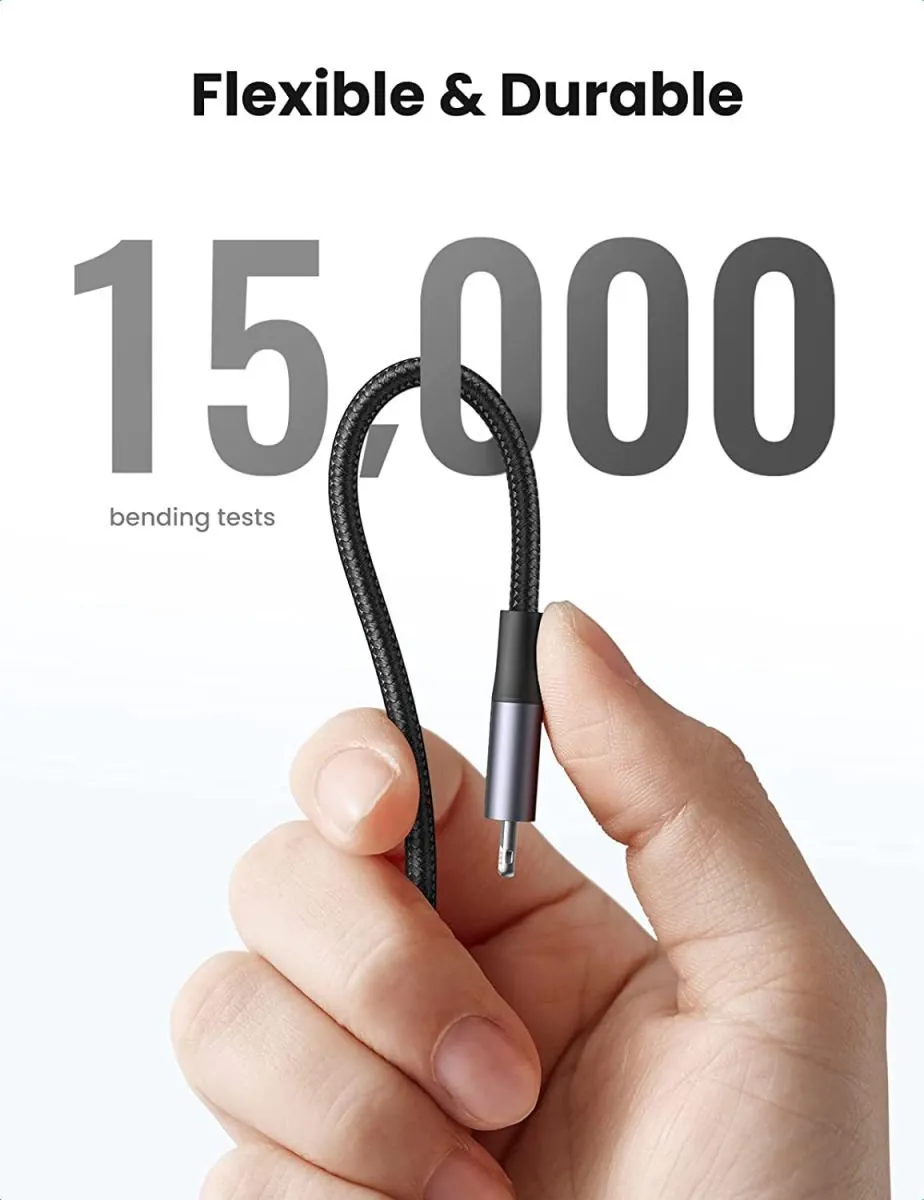 UGREEN 60759 USB-C naar Apple Lightning Kabel PD 20W - 1m - Zwart