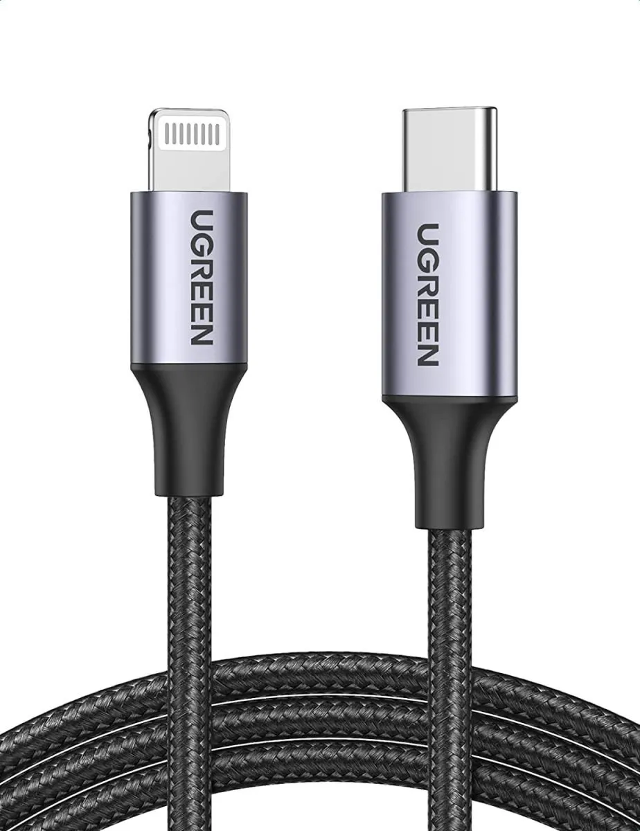 UGREEN 60759 USB-C naar Apple Lightning Kabel PD 20W - 1m - Zwart
