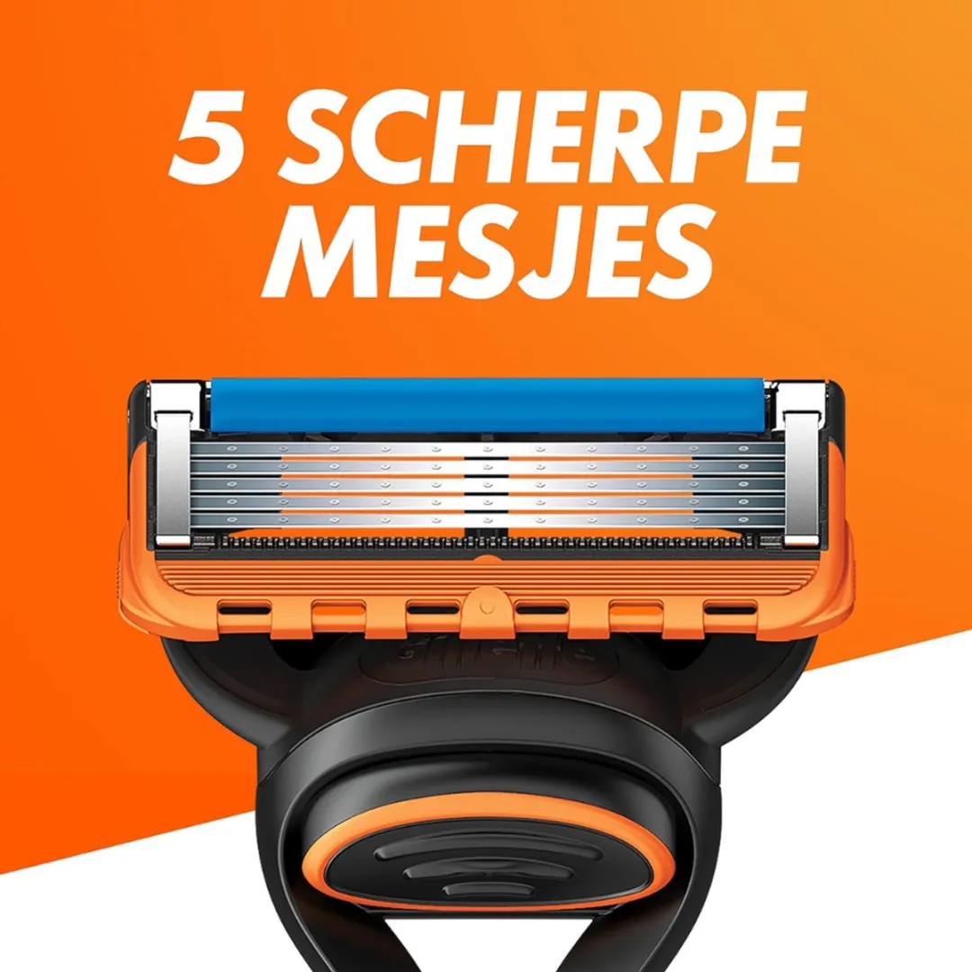 Gillette Fusion5 Scheersysteem - Oranje/Zwart - 8 Mesjes