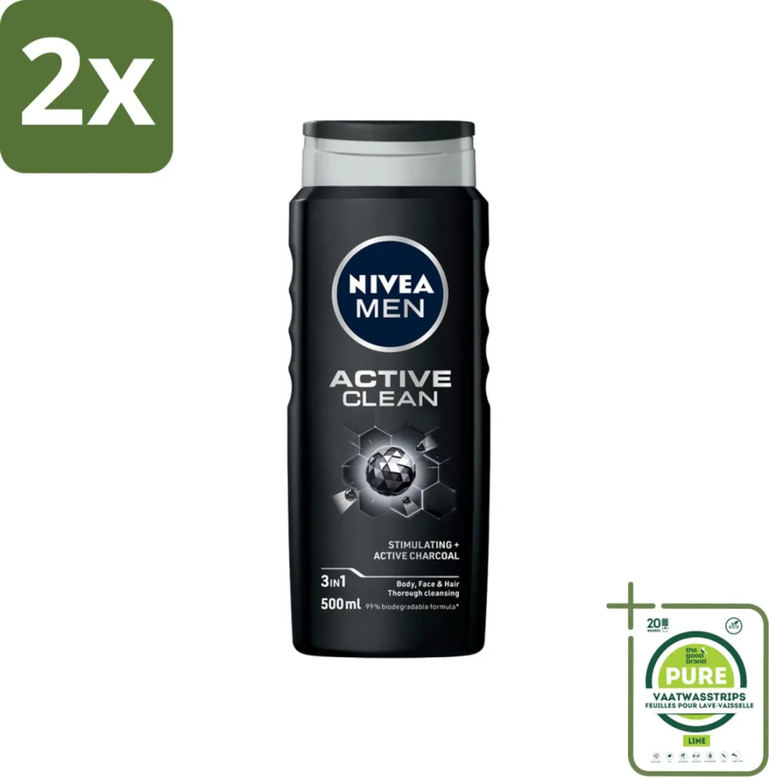 NIVEA MEN Active Clean Douchegel 1000ml