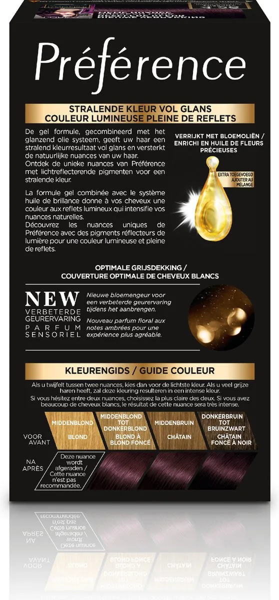 L'Oréal Paris Préférence 4.26 Intens Bordeaux Permanente Haarkleuring 996ml