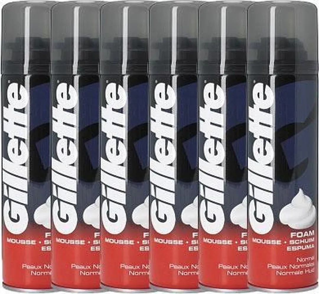Gillette Basic Scheerschuim 200ml - 6 Stuks