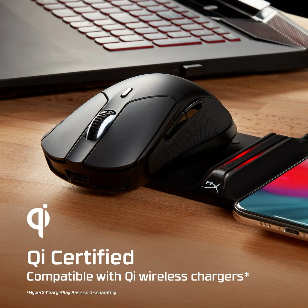 HyperX Pulsefire Dart HX-MC006 Draadloze Gaming Muis - Zwart - afbeelding 2 van 6