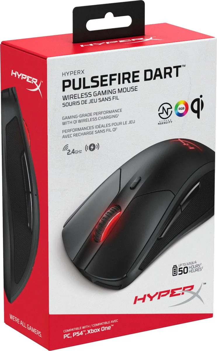 HyperX Pulsefire Dart HX-MC006 Draadloze Gaming Muis - Zwart - afbeelding 6 van 6
