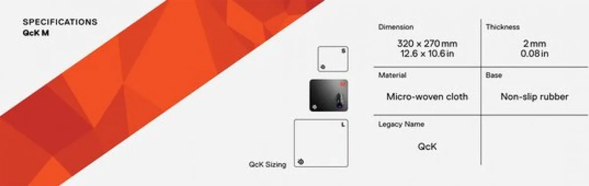 SteelSeries QcK Medium Gaming Mousepad 320x270mm - Zwart
