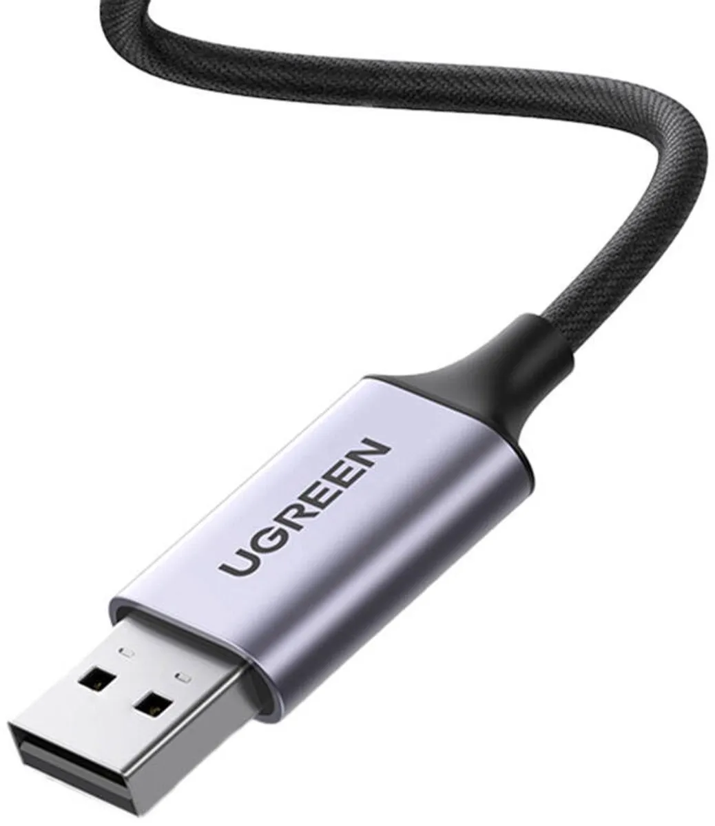 UGREEN USB naar 3.5mm Audio Adapter - Grijs