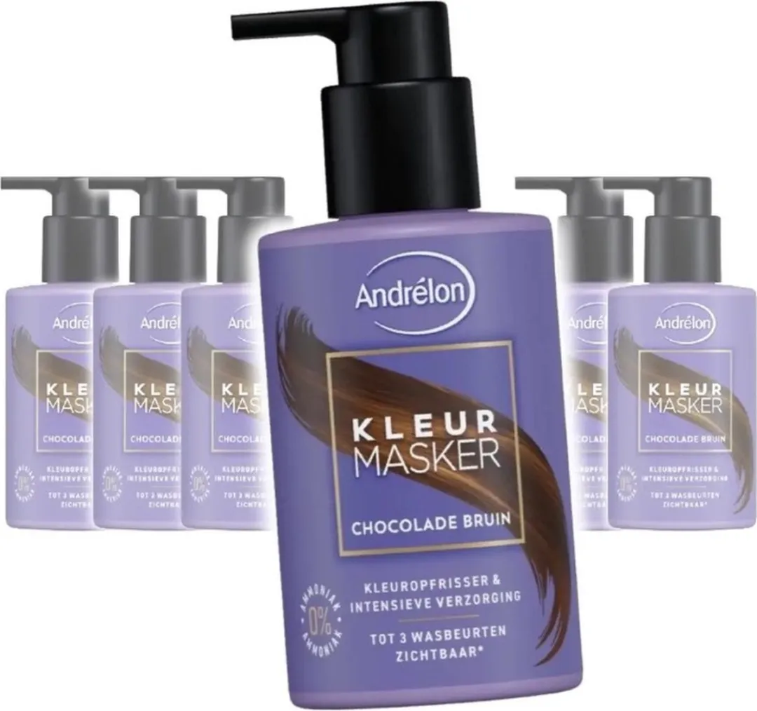 Andrélon Kleurmasker Chocoladebruin - 6x200ml