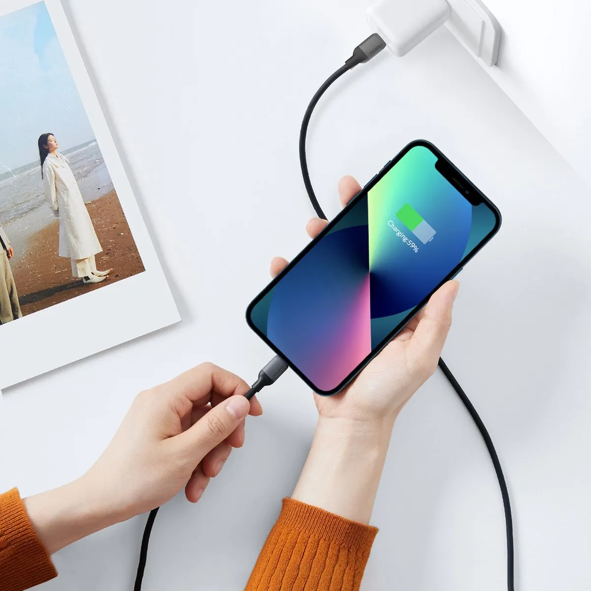 Ugreen C94 USB-C Lightning MFI Snellaadkabel 1m - Zwart