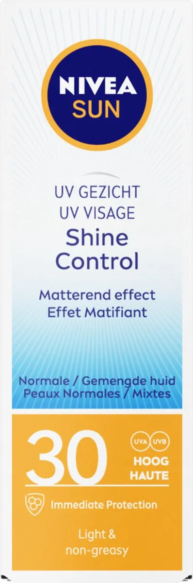 NIVEA SUN Face Shine Control Zonnebrandcrème SPF 30 - 50ml