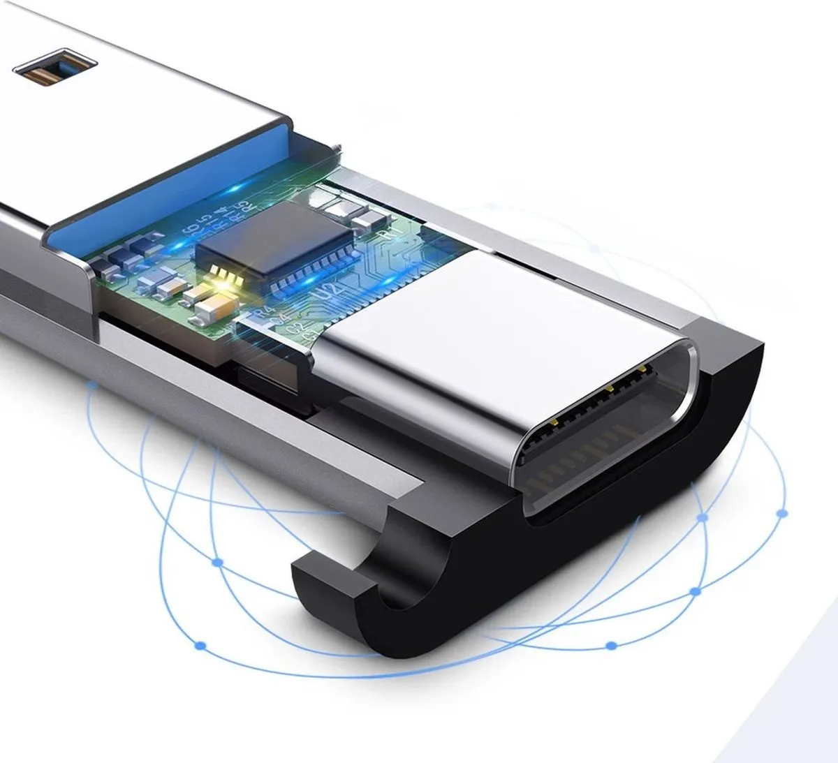 Ugreen US276 USB-C naar USB Adapter 5Gb/s - Grijs