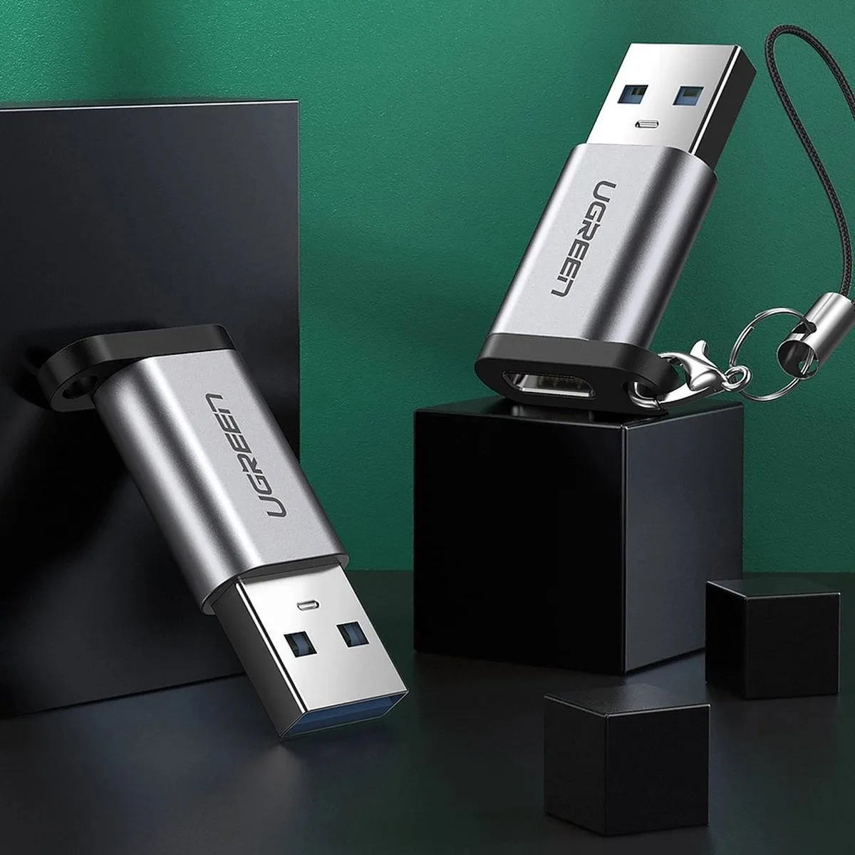 Ugreen US276 USB-C naar USB Adapter 5Gb/s - Grijs