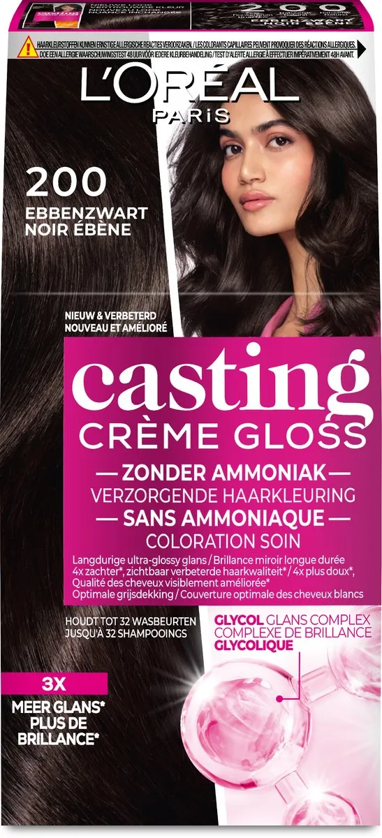 L'Oréal Paris Casting Crème Gloss 200 Zeer Donkerbruin - 1030ml
