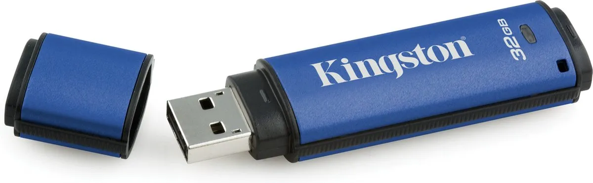 Kingston DataTraveler Vault Privacy 3.0 USB-stick 32GB - Blauw
