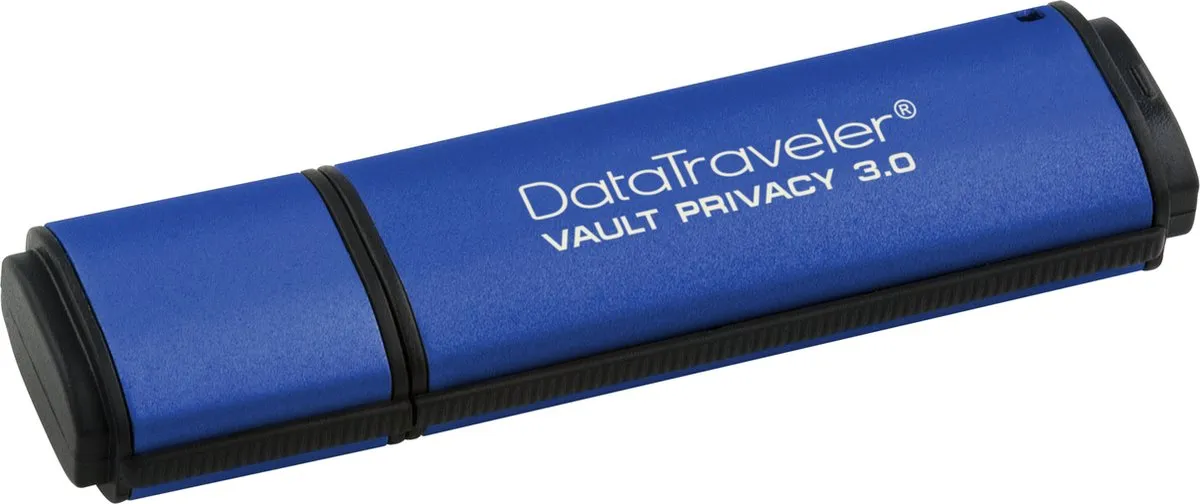 Kingston DataTraveler Vault Privacy 3.0 USB-stick 32GB - Blauw