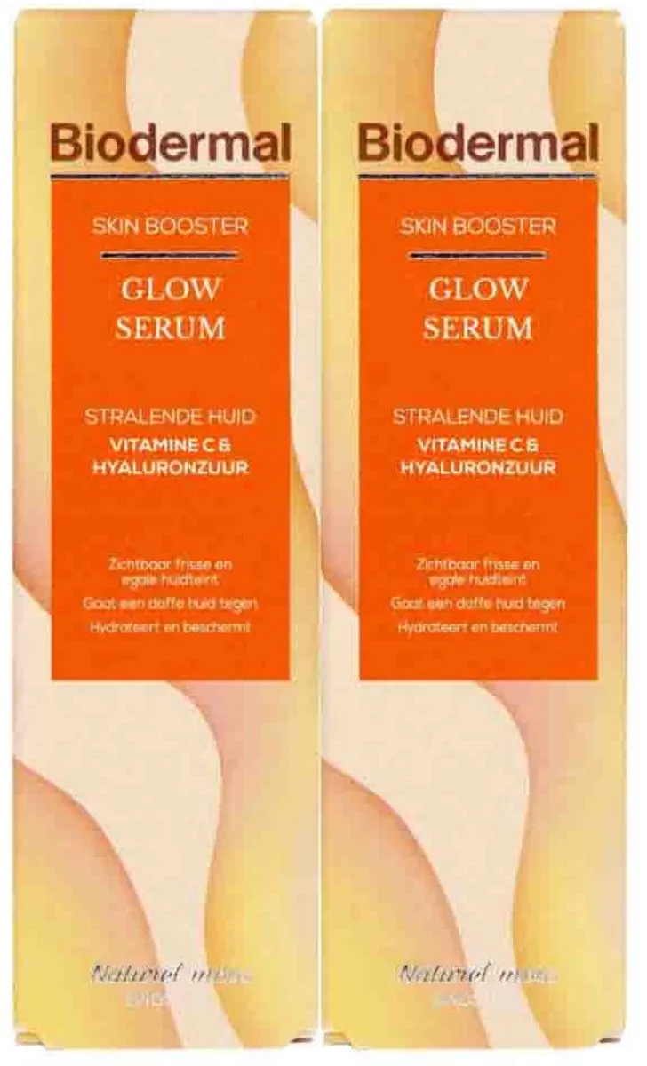 Biodermal Skin Booster Serum Vitamine C Glow 30ml - 2 Stuks