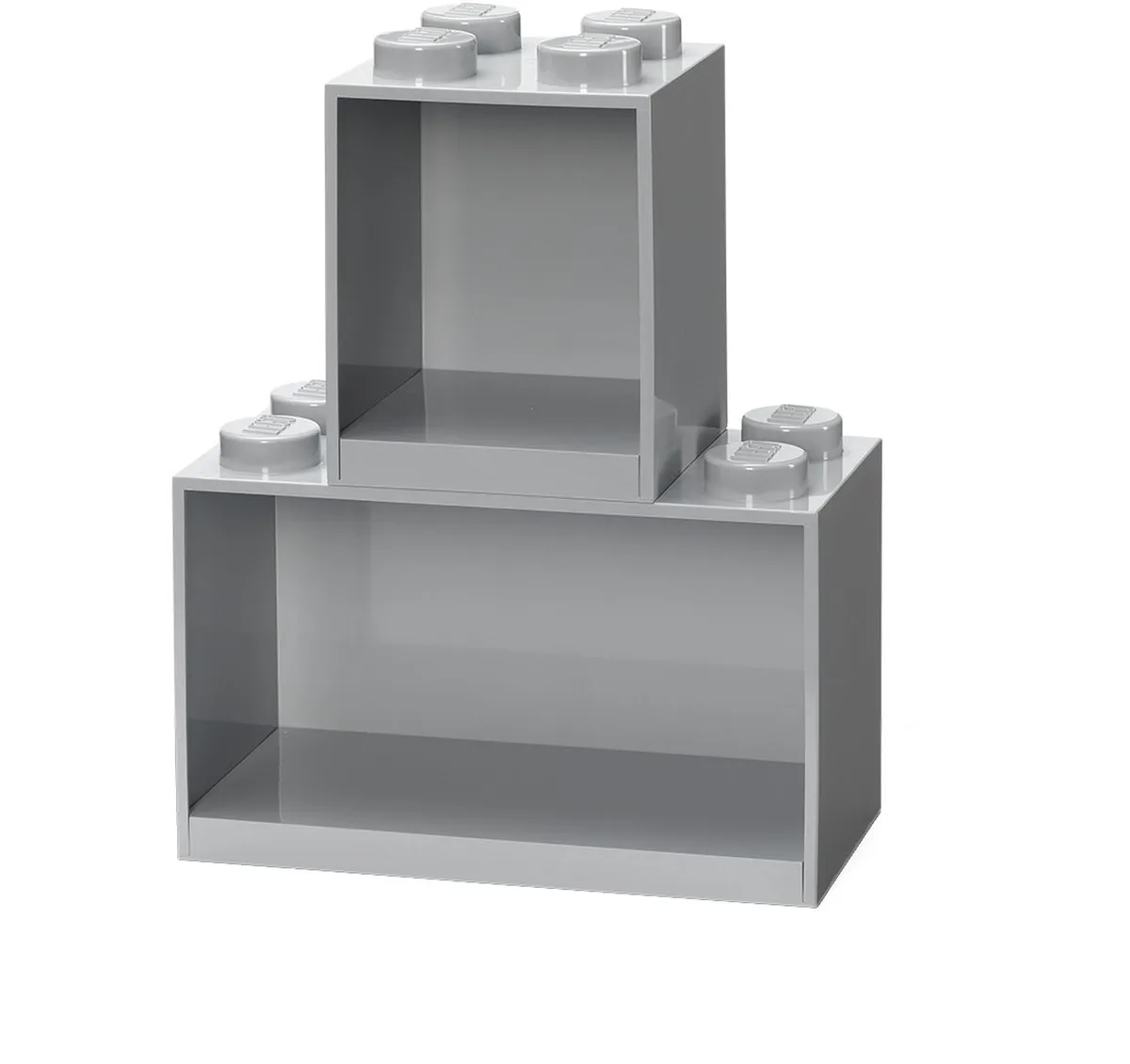 LEGO Iconic Wandschap Brick 4 en 8 - Grijs