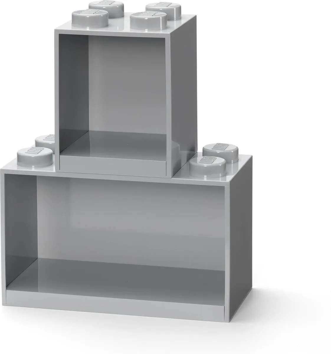 LEGO Iconic Wandschap Brick 4 en 8 - Grijs