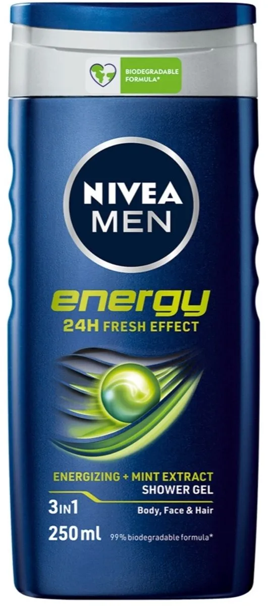 NIVEA Men Energy Douchegel 250ml - 3 Stuks