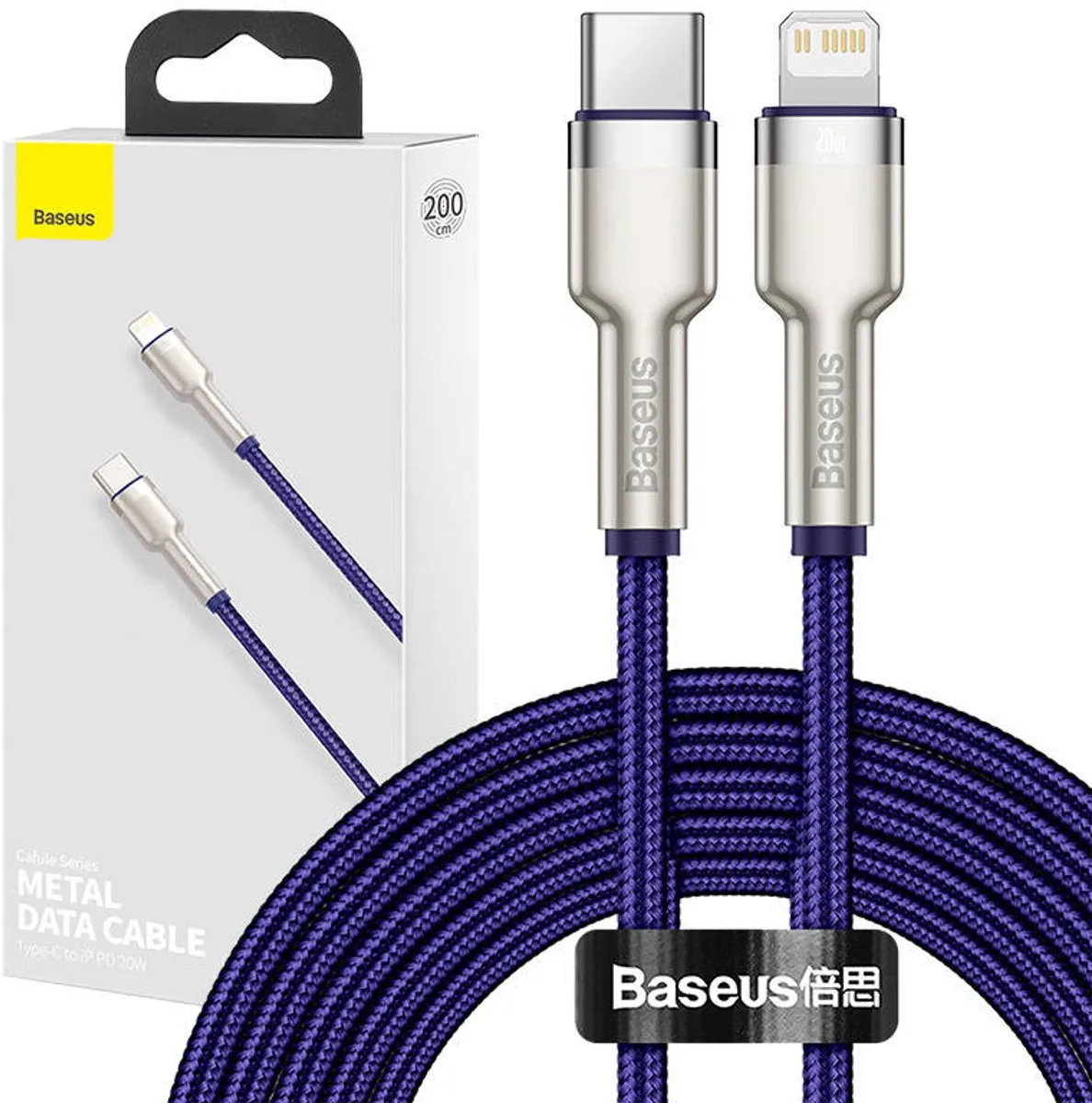 Baseus Cafule USB-C naar Lightning Kabel 20W 2m