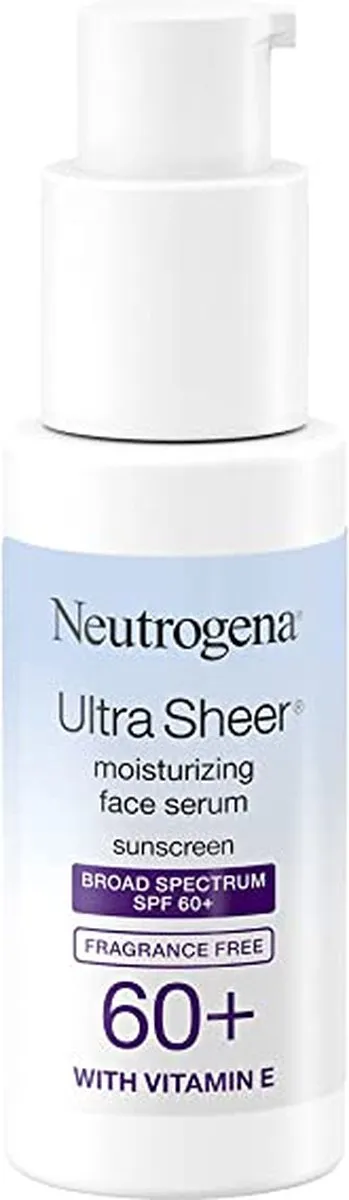 Neutrogena Ultra Sheer Moisturizing Face Serum with Vitamin E & SPF 60+,