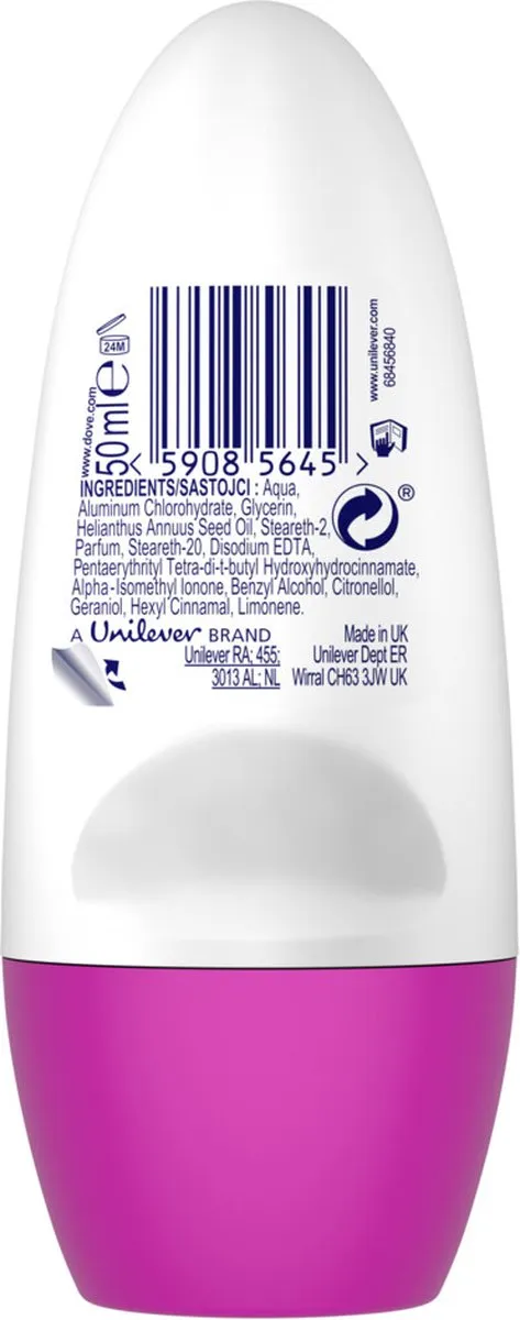 Dove Deodorant Roller Go Fresh Acai Berry & Waterlily 50ml - afbeelding 6 van 6